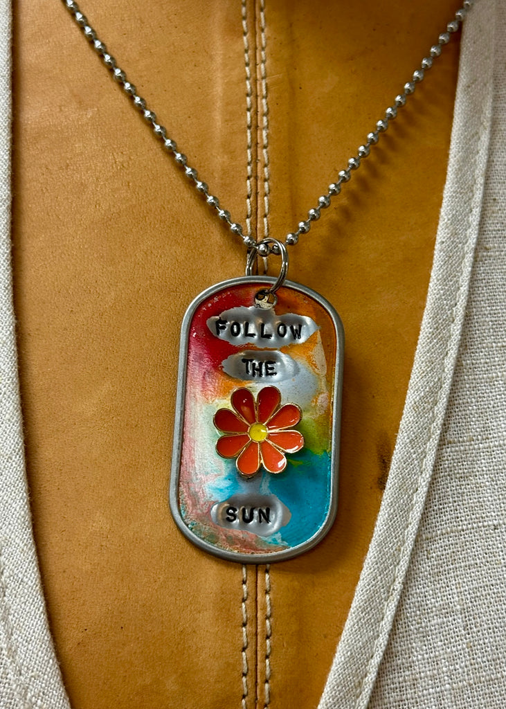 Kate Mesta Dog Tag Necklace We Rise