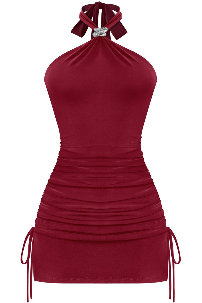 Ring Halter Mini Dress