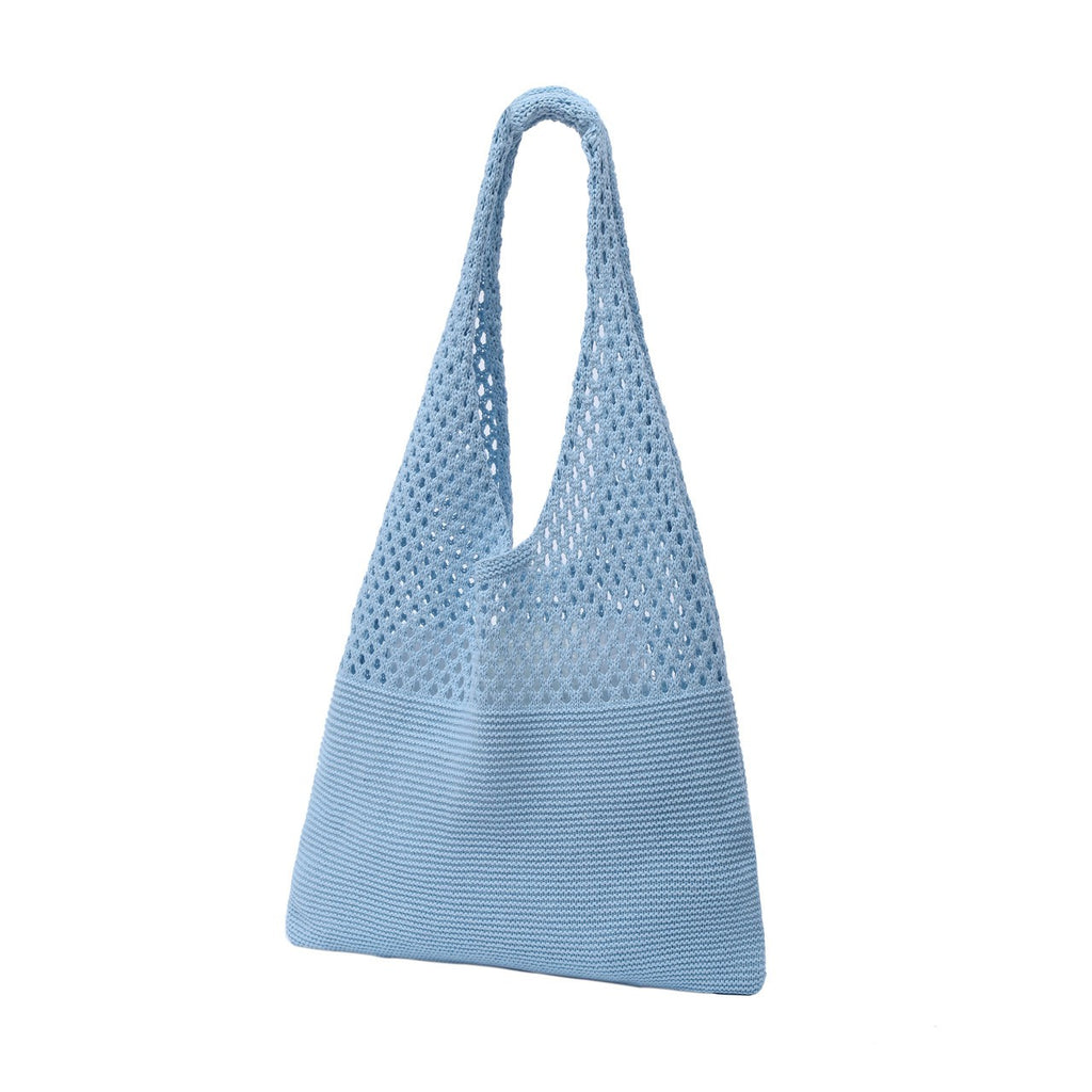 Knit Tote Bag Cobalt Blue