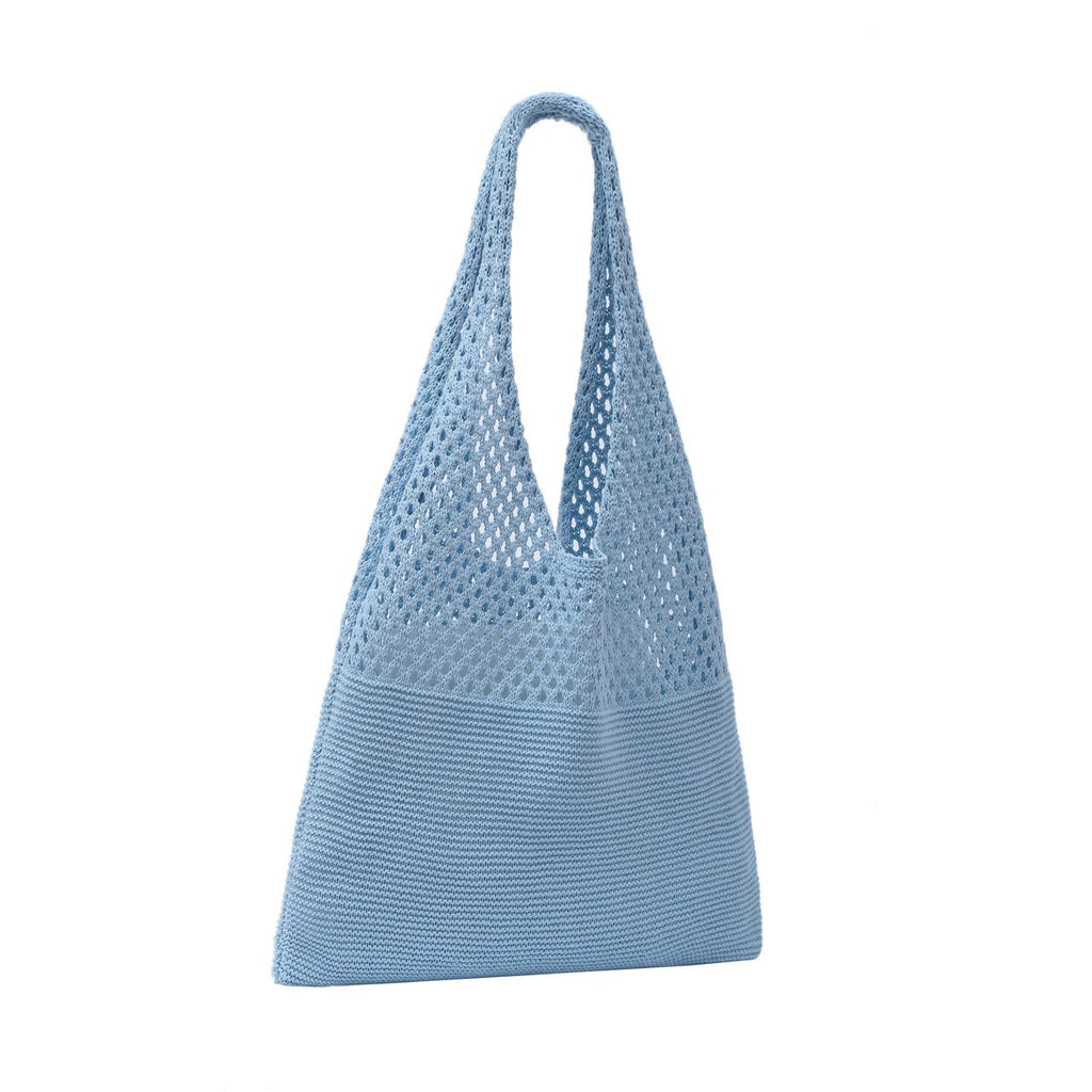 Knit Tote Bag Cobalt Blue