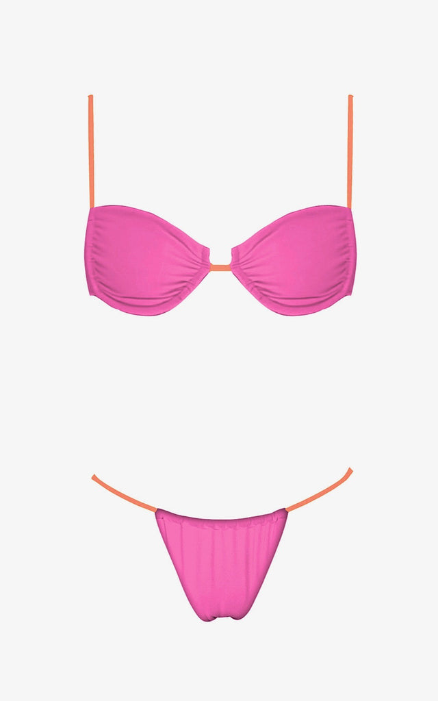 Flight to Rome Bikini Bottom Pink/Orange