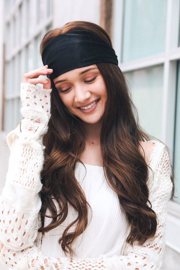 Batiste Elastic Wide Headband Black