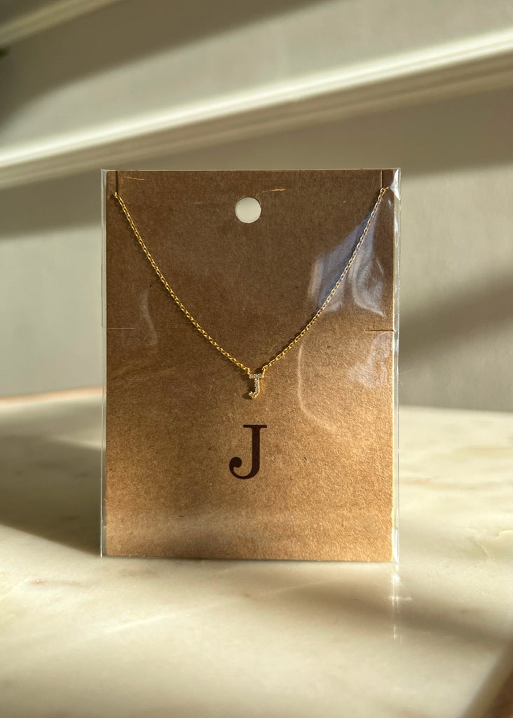 Sparkle Initial Necklace - Gold