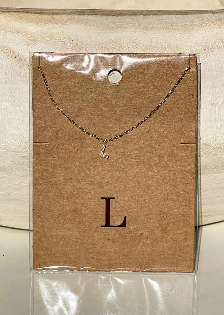 Sparkle Initial Necklace - Gold