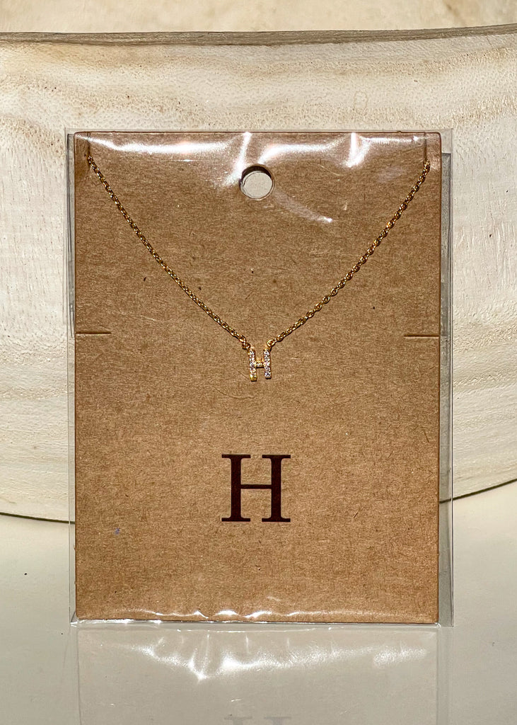 Sparkle Initial Necklace - Gold