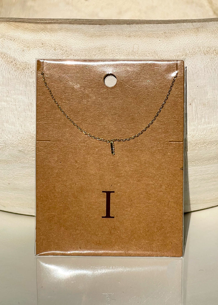 Sparkle Initial Necklace - Gold