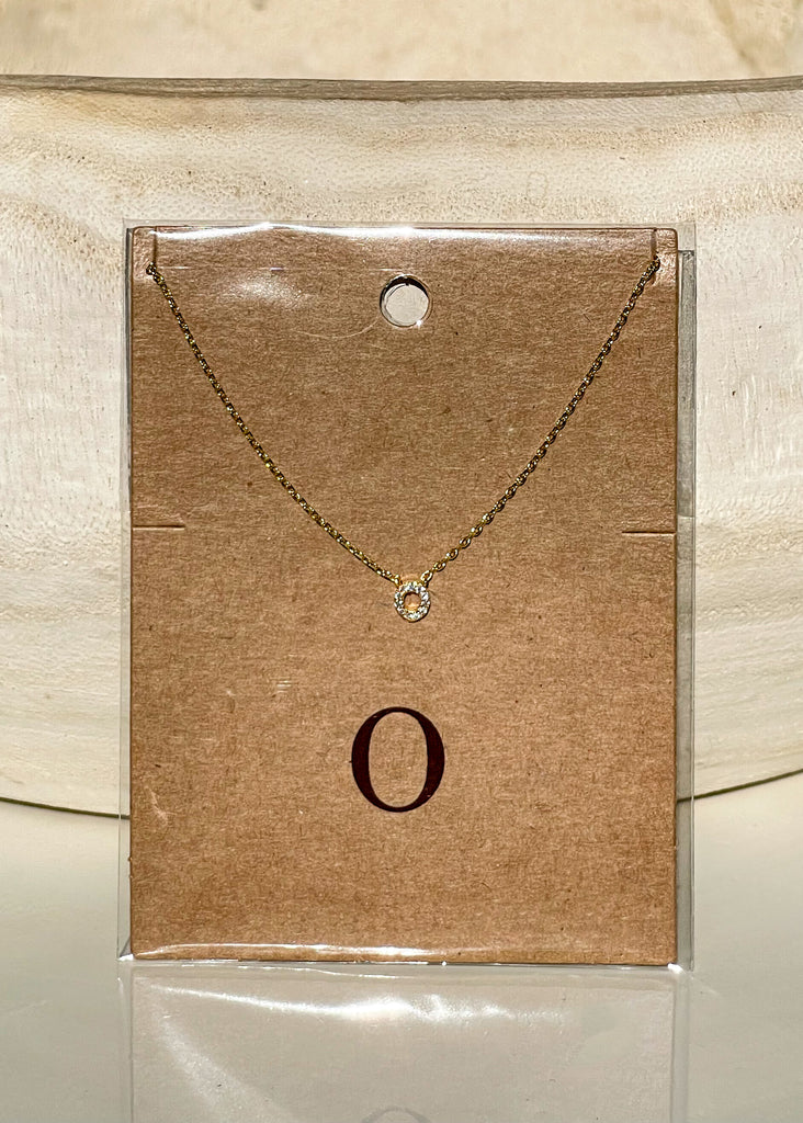 Sparkle Initial Necklace - Gold