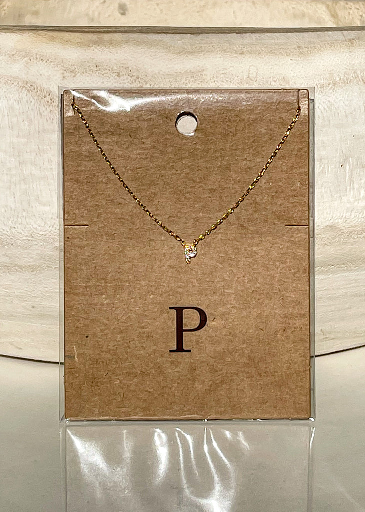 Sparkle Initial Necklace - Gold