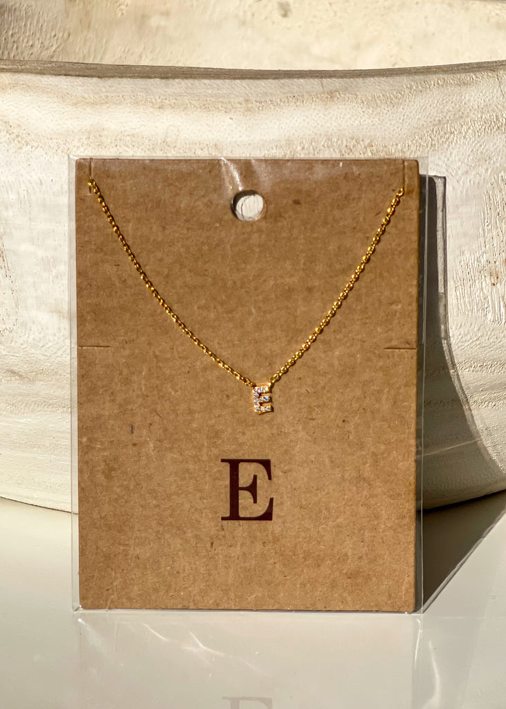 Sparkle Initial Necklace - Gold